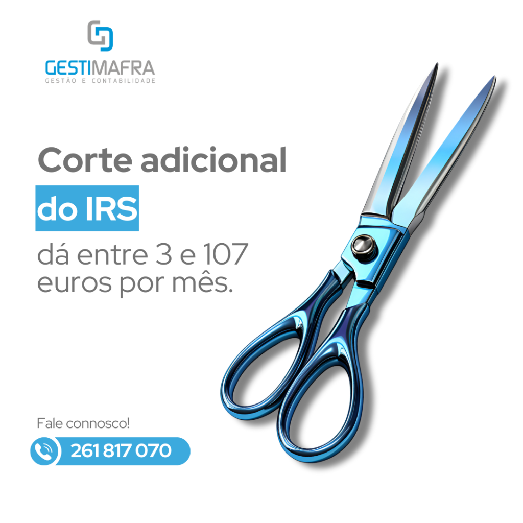 CORTE ADICIONAL DO IRS DÁ ENTRE 3 E 107 EUROS POR MÊS
